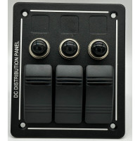 Rocker Switch with 3 Panels - SPST-ON-OFF - PN-LF3Z - ASM